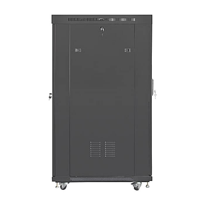 Lanberg rack cabinet 19" free-standing 22U/800x1000 (flat pack) with mesh door lcd black v2 ID 87190 (тъмнейл - 5)