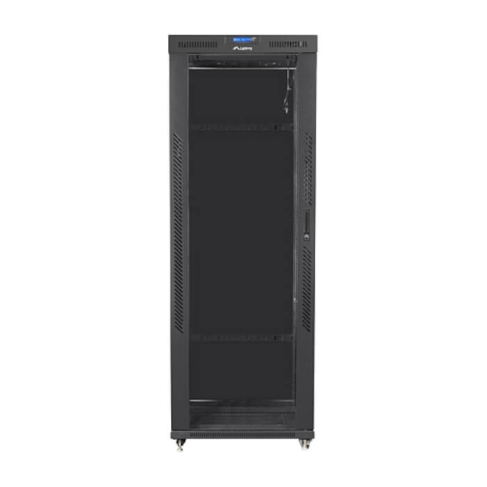 Lanberg rack cabinet 19" free-standing 42U/800x800 (flat pack) with glass door lcd black v2 ID 87173 (тъмнейл - 4)