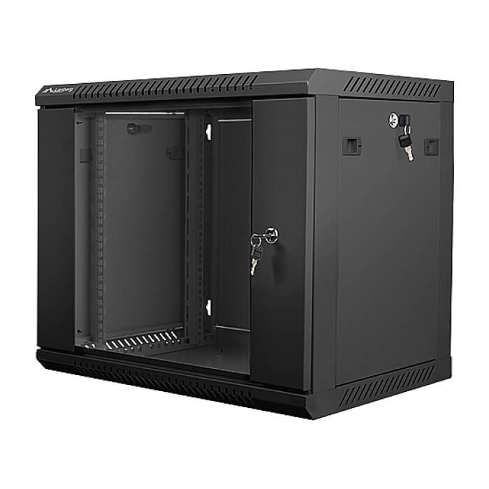 Lanberg rack cabinet 19” wall-mount 9U / 600x450 for self-assembly (flat pack), black ID 71899 (тъмнейл - 3)