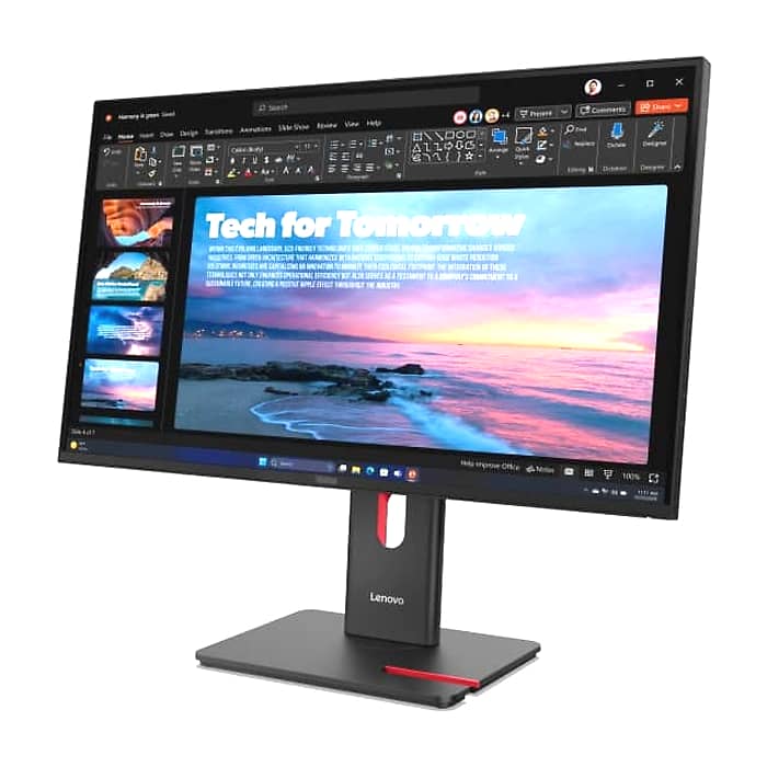 Lenovo ThinkVision T27QD-40 27" IPS, 16:9, 2560x1440, 1500:1, 4/6ms, 120Hz, HDMI, DP, RJ-45, USB, Tilt, Swivel, Pivot, Height Adjust Stand (тъмнейл - 4)
