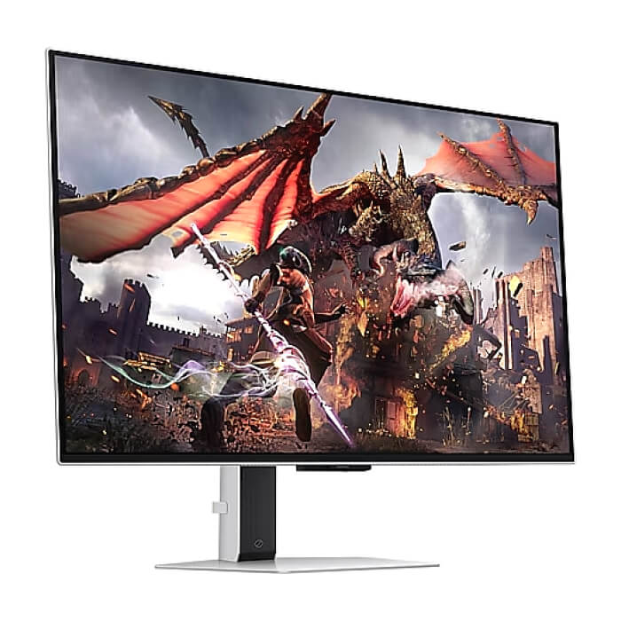Samsung 32DG802 32" Odyssey SMART OLED G8 , 240Hz, 0.3ms, 3840x2160, DP, 2xHDMI, USB Hub, Silver ID 78542 (тъмнейл - 3)