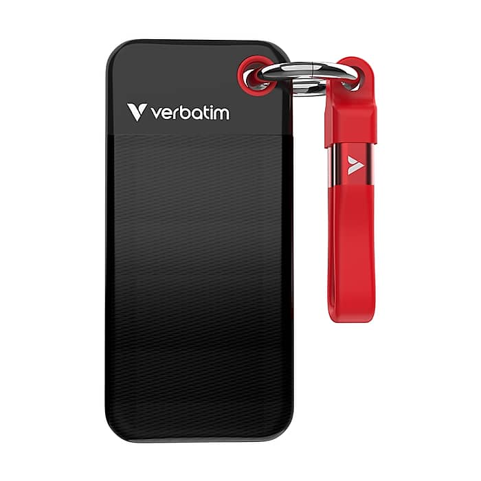 Verbatim Pocket SSD USB 3.2 Gen 2 512GB Black/Red на супер цена