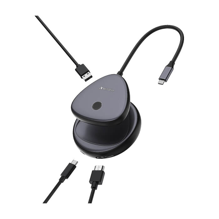 Verbatim Share My Screen USB-C Wireless Display Adapter 4K with Hub WDA-02 (тъмнейл - 2)