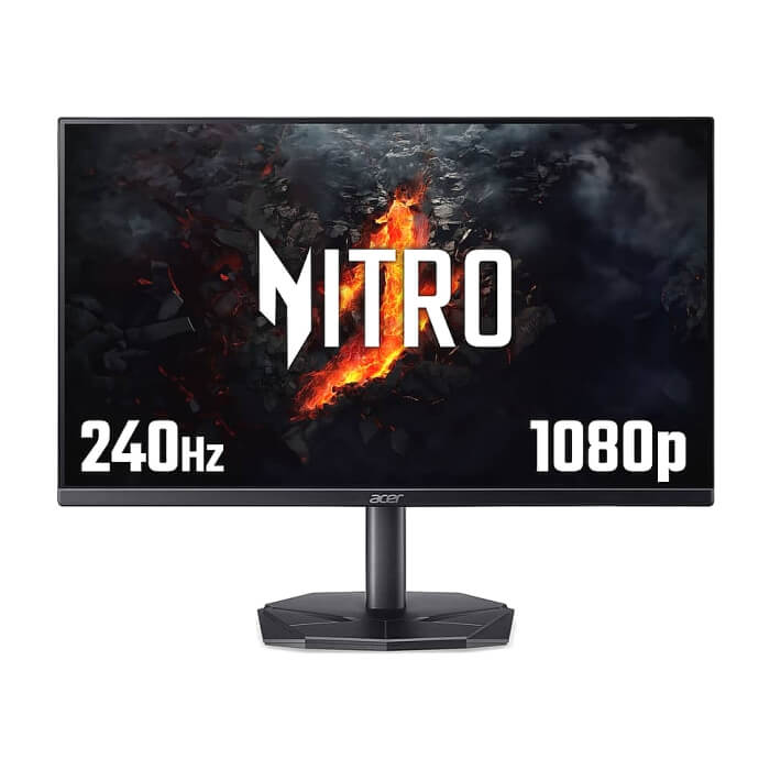 Acer Nitro KG240YW3bmiipx, 23.8'', FHD (1920X1080) IPS, ZeroFrame, FreeSync Premium 240Hz, 1ms/0.5ms GTG, 100M:1, 250nits, 99% sRGB, 2xHDMI, DP, Audio out, Tilt, Vesa, Bl ID 98609 на супер цена