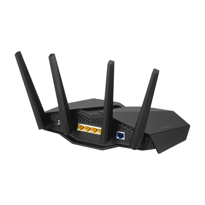 Asus Gaming Wireless Router, RT-AX82U, AX5400, Dual-Band, Tri-Core 1.5Ghz CPU, 256MB/512MB Flash/RAM, Gigabit, AiProtection Pro, Adaptive QoS, VPN server/client, IPTV, OFDMA, Beamforming, Link Aggregation, Gear Accelerator, RGB, AiMesh, Black (тъмнейл - 3)