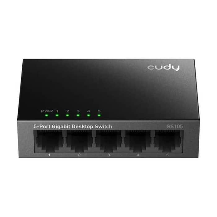 Cudy GS105 5-Port Gigabit Metal Switch, 5 10/100/1000M RJ45 Ports, Desktop Metal Case на супер цена от GT Computers Cudy GS105 5-Port Gigabit Metal Switch, 5 10/100/1000M RJ45 Ports, Desktop Metal Case на супер цена