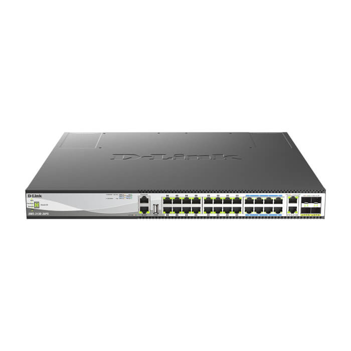 D-Link 30-Port Layer 3 Stackable Multi-Gigabit Managed PoE Switch на супер цена