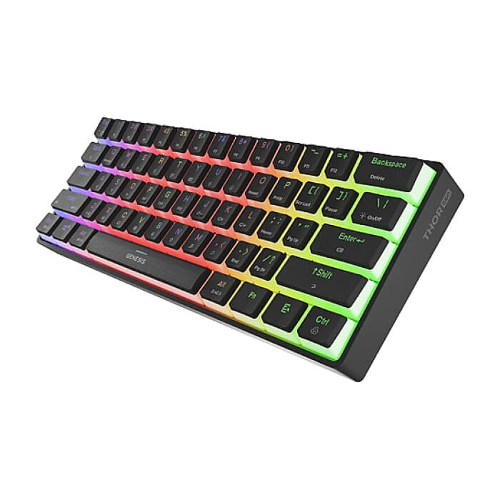Genesis Mechanical Gaming Keyboard Thor 660 G2 Wireless RGB Backlight BLACK GATERON BROWN (тъмнейл - 3)