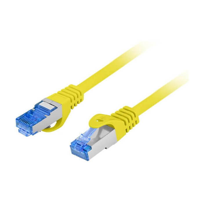 Кабел - Lanberg patch cord CAT.6A FTP LSZH CCA 10m Fluke Passed, yellow ID 72320 (тъмнейл - 2)