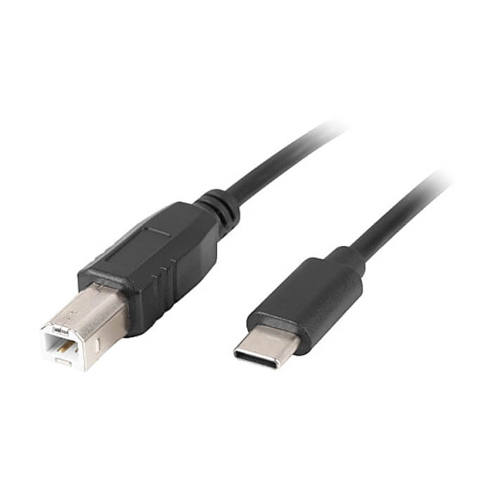 Кабел - Lanberg USB-C (M) -> USB-B (M) 2.0 ferrite cable 3m, black ID 72607 (тъмнейл - 2)