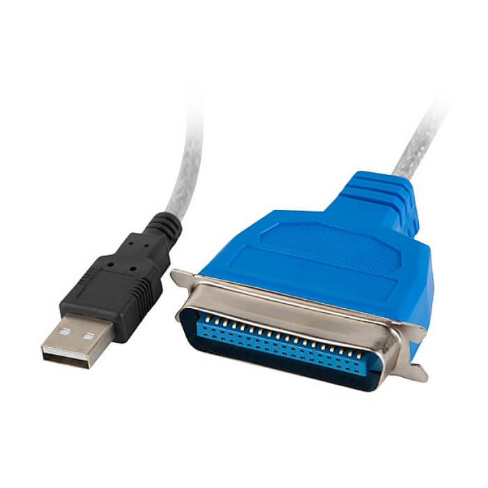 Lanberg adapter USB -> LPT 1.4m whitead-0028-w (тъмнейл - 2)