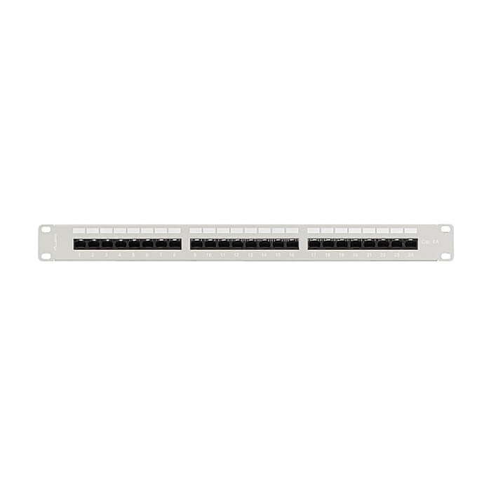 Lanberg patch panel 24 port 1U 19" CAT.6a utp with cable organizer grey ID 86962 на супер цена от GT Computers Lanberg patch panel 24 port 1U 19" CAT.6a utp with cable organizer grey ID 86962 на супер цена