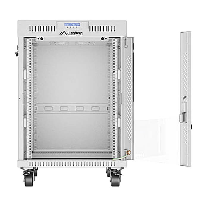 Lanberg rack cabinet 19" free-standing 15U/600x800 (flat pack) with glass door lcd grey v2 ID 87199 (тъмнейл - 5)
