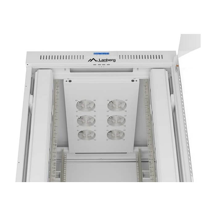 Lanberg Rack Cabinet 19" Free-Standing 47U/800X1000 (FlAT Pack) With Glass Door LCD Grey V2 ID 98073 (тъмнейл - 4)
