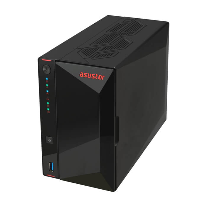 Asustor Nimbustor AS5402T, 2 Bay NAS, Quad-Core 2.0GHz CPU, Dual 2.5GbE Ports, 4GB SO-DIMM DDR4 (Max. 16GB), Four M.2 SSD Slots (Diskless), 3x USB 3.2 Gen 1 Type A, WOW (Wake on WAN), WOL, System Sleep Mode, AES-NI hardware encryption, Black (тъмнейл - 5)