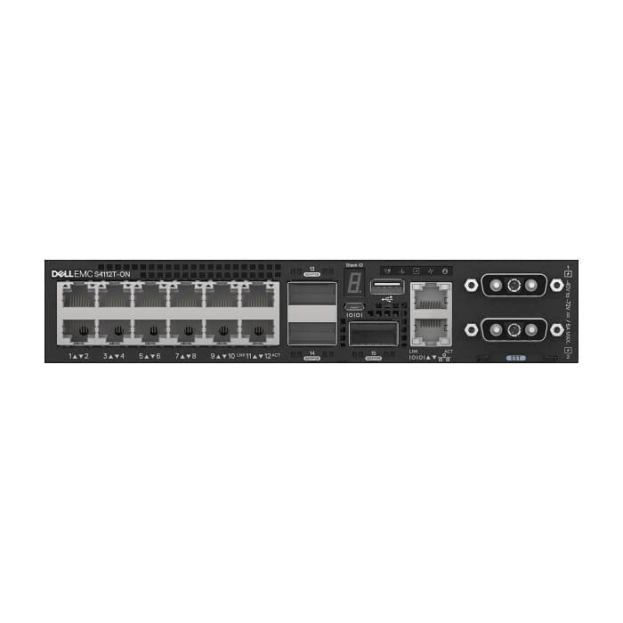 Dell EMC Switch S4112F, 12 x 10GbE SFP+, 3 x 100GbE QSFP28, IO to PSU, 2 x AC PSU, OS10, 1Yr PS NBD, 210-AOYR на супер цена
