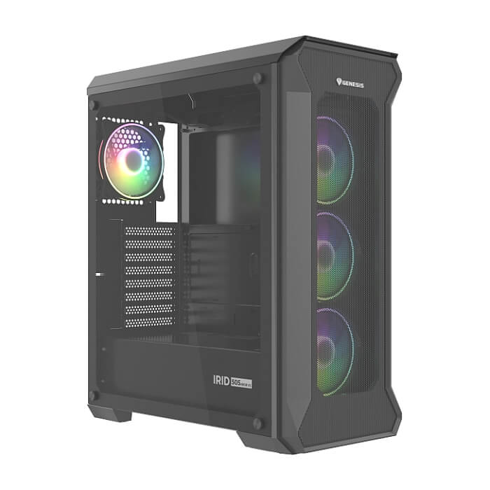 Genesis Gaming PC Case IRID 505 ARGB V2 Midi Tower Window Black ID 63632 (тъмнейл - 5)