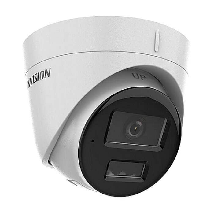 HikVision 4 MP Smart Hybrid Light Fixed Turret Network Camera, 2.8mm, IR, White Light up to 30m, 120 dB WDR, H.265+, IP67, built-in microphone, 12Vdc/PoE 6.5W ID 80695 (тъмнейл - 2)