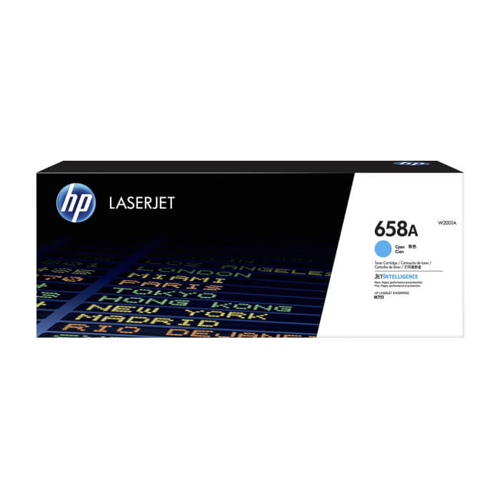 HP 658A Cyan LaserJet Toner Cartridge ID 68663