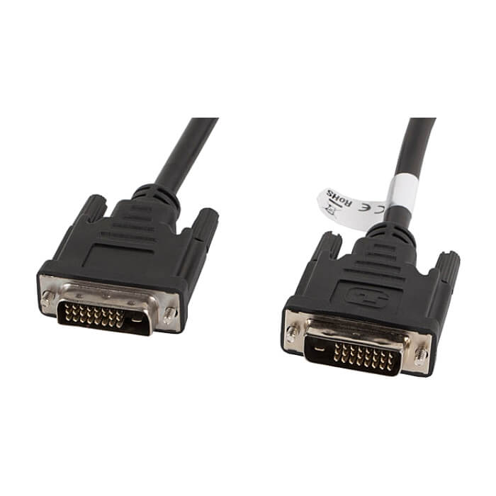 Кабел - Lanberg DVI-D (M) (24+1)-> DVI-D (M) (24+1) cable 1.8m, dual link, black ID 72573