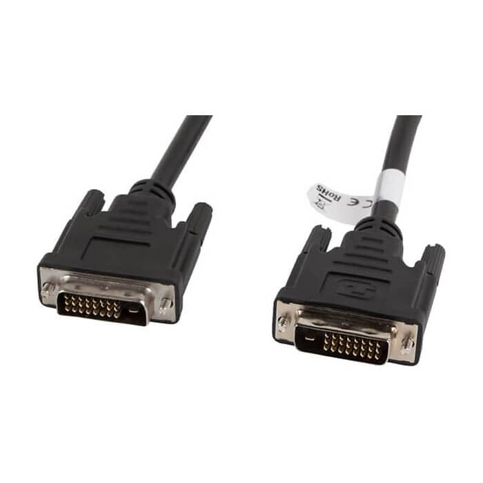 Кабел - Lanberg DVI-D (M) (24+1)-> DVI-D (M) (24+1) cable 3m, dual link, black ID 72572