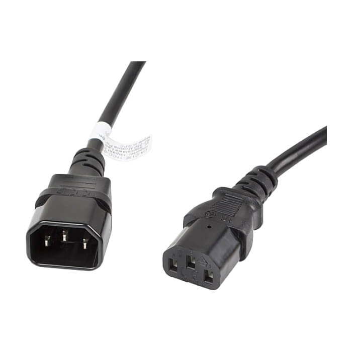 Кабел - Lanberg extension power supply cable IEC 320 C13 -> C14 3m VDE, black ID 72494 на супер цена от GT Computers Кабел - Lanberg extension power supply cable IEC 320 C13 -> C14 3m VDE, black ID 72494 на супер цена