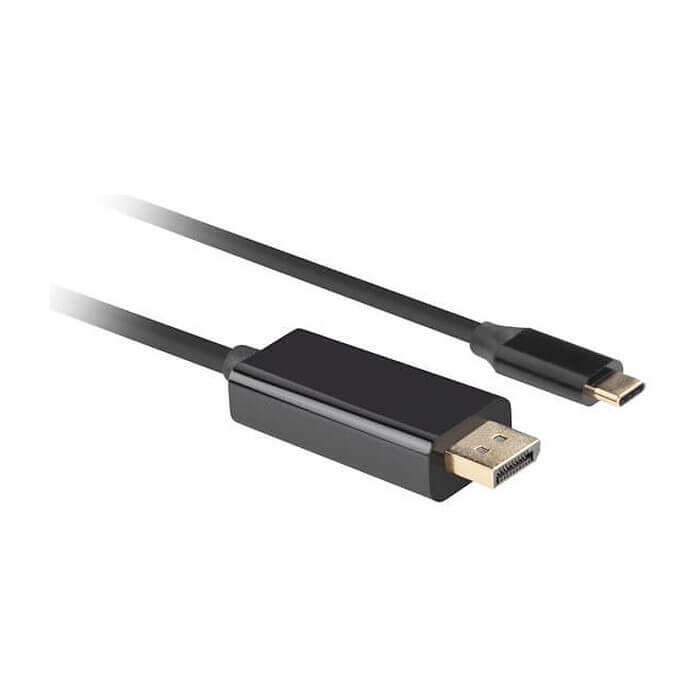 Кабел - Lanberg USB-C (M) -> Displayport(M) 1.2 4K 60hz cable 3m, black ID 72564 (тъмнейл - 2)