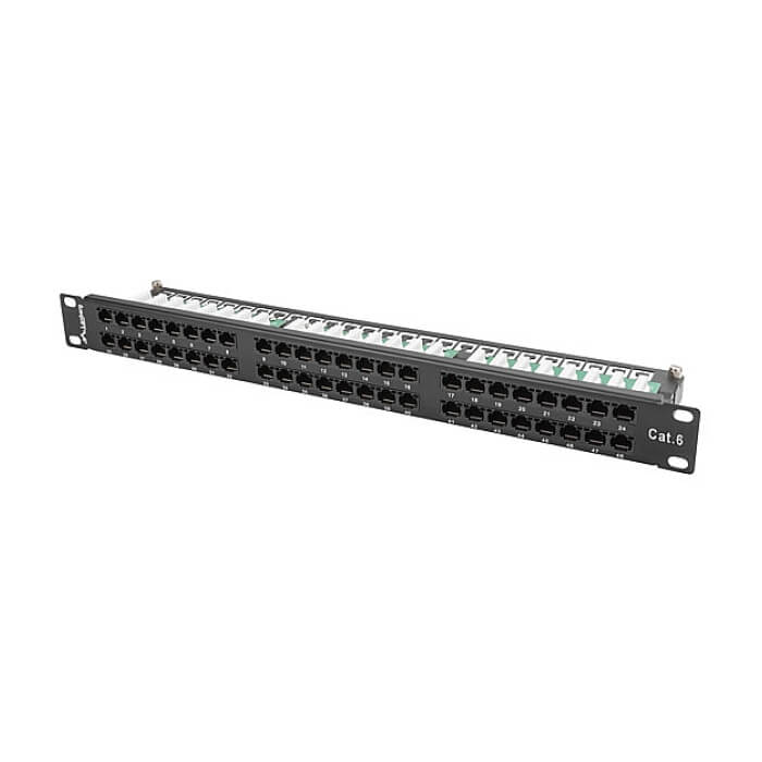 Lanberg patch panel 48 port 1U CAT.6, black ID 62841 (тъмнейл - 4)
