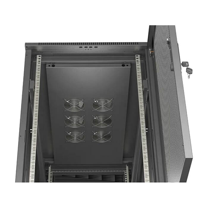 Lanberg Rack Cabinet 19" Free-Standing 22U/600X1200 (FlAT Pack) With Mesh Door Black ID 98071 (тъмнейл - 5)
