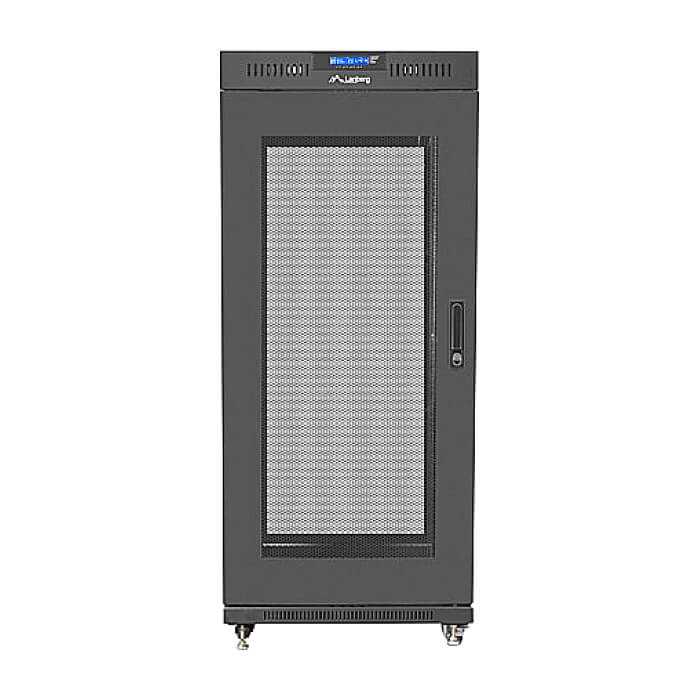 Lanberg rack cabinet 19" free-standing 27U/600x600 (flat pack) with mesh door lcd black v2 ID 87626 на супер цена от GT Computers Lanberg rack cabinet 19" free-standing 27U/600x600 (flat pack) with mesh door lcd black v2 ID 87626 на супер цена