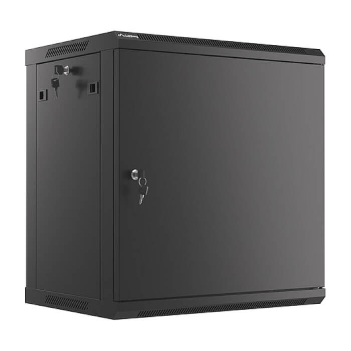 Lanberg rack cabinet 19" wall-mount 12U/600x450 for self-assembly with metal door black (flat pack) ID 87169 на супер цена
