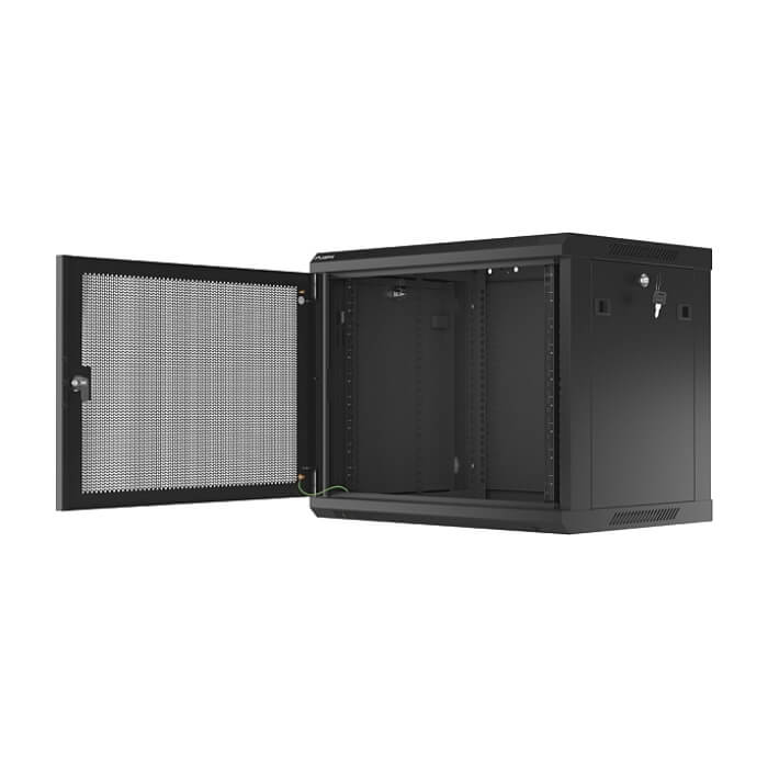 Lanberg rack cabinet 19" wall-mount 9U/600x450 with perforated door black (flat pack) ID 87594 (тъмнейл - 3)