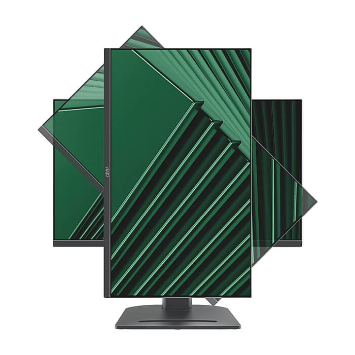 MSI PRO MP275PG, 27", 1ms, 100Hz, IPS, 1920x1080 (FHD), 16:9, FLAT, Adaptive-Sync, MSI Power Link, EyesErgo, 78% SRGB, AG, 300 nits, 1000:1, DP (1.2a), HDMI 1.4b, VGA, Line-in, Speakers 2x2W, Pivot, Heigh Adj. 130 mm, VESA, Black, 6.03kg ID 89360 (тъмнейл - 2)