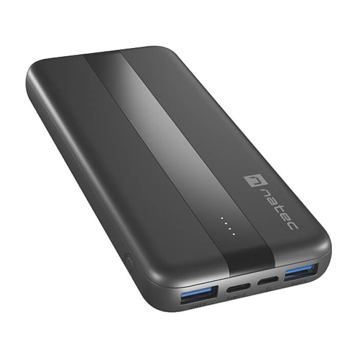 Natec Powerbank Trevi Slim Q V2 10000MAh 2X USB-A 18W + 1X USB-C 20W + USB-C - USB0-C CABLE ID 89573 (тъмнейл - 5)