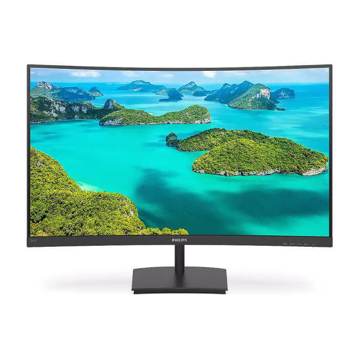 Philips 241E1SCA, 23.6" Curved 1500R VA WLED, 1920x1080@75Hz, 4ms GTG, 250cd/m2, 3000:1, Mega Infinity DCR, FreeSync/Adaptive Sync, FlickerFree, Low Blue Mode, 3Wx2, Tilt, D-SUB, HDMI ID 64967 на супер цена