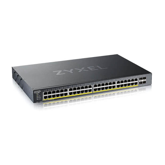 Zyxel XGS1935-52HP, 52 Port Lite-L3 Smart Managed PoE Switch, 48x Gigabit PoE and 4x 10G SFP+, hybrid mode, standalone or NebulaFlex Cloud, 375 Watt PoE (тъмнейл - 2)