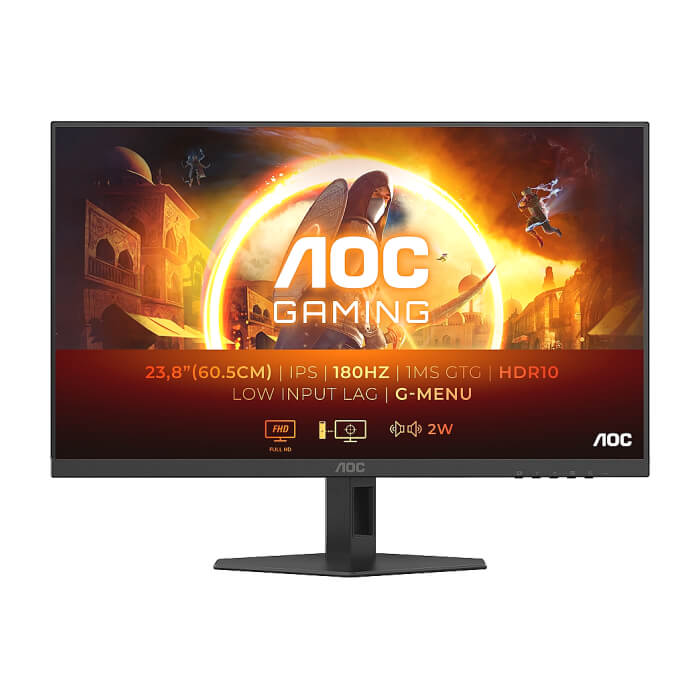 AOC 24G4XE, 23.8" IPS WLED, 1920x1080@180Hz, 1ms GtG, 0.5ms MPRT, 300cd m/2, 1000:1, 80M:1 DCR, Adaptive Sync, FlickerFree, Low Blue Mode, 2Wx2, Tilt, 2xHDMI, DP ID 65428 на супер цена