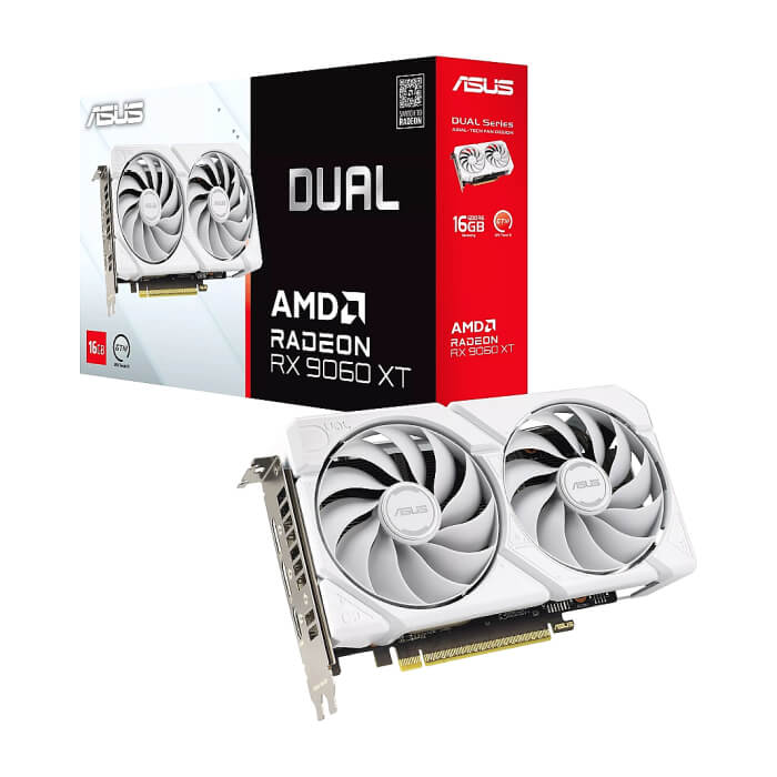 Asus Dual RX 9060XT 16GB GDDR6 White ID 95648 (тъмнейл - 2)