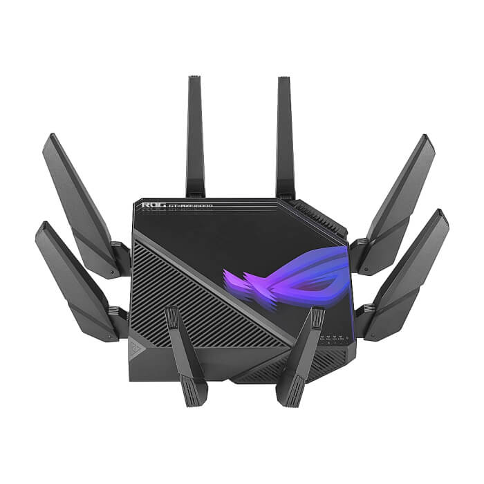 Asus Gaming Wireless Router, ROG Rapture GT-AXE16000, AXE16000, Quad-Band, Quad-Core 2.0GHz CPU, 256MB/2GB Flash/RAM, 10G dual-port, AiProtection Pro, Adaptive QoS, VPN Fusion, IPT (тъмнейл - 2)