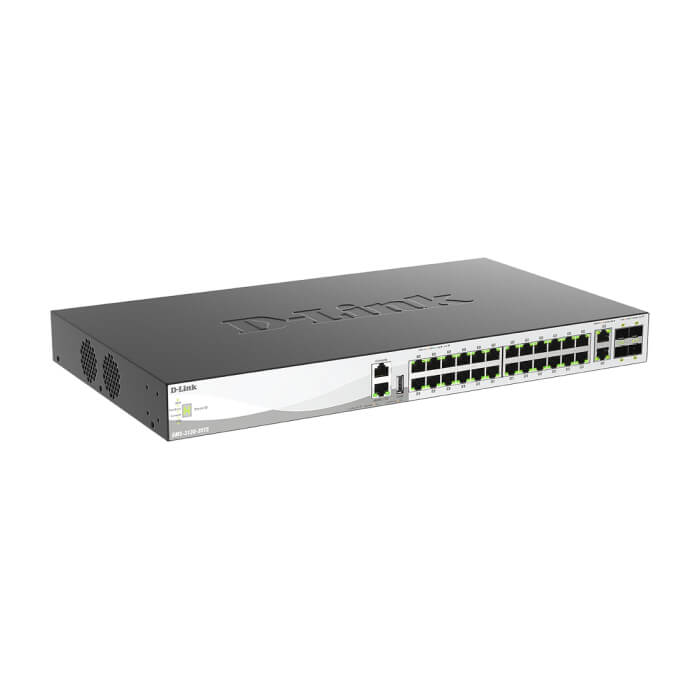 D-Link 24x100/1000/2500Base-T Layer 3 Stackable Managed Gigabit Switch with 2x10GBASE-T Ports and 4 x 25G SFP28 Ports (тъмнейл - 3)