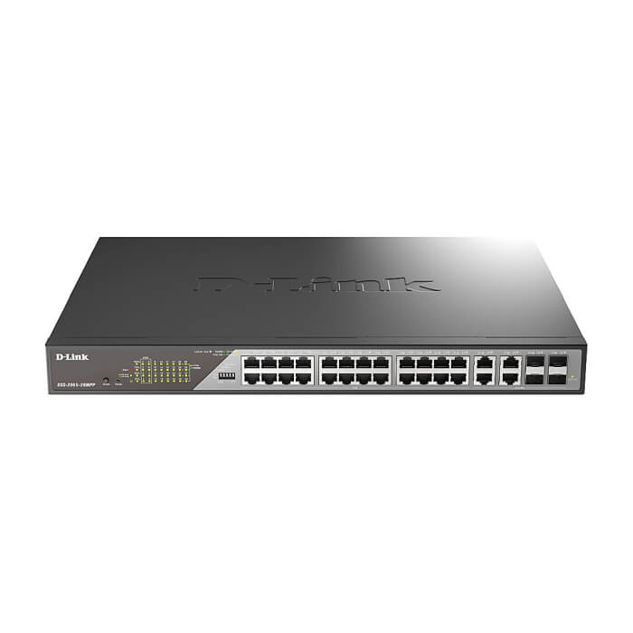 D-Link 28-Port Gigabit Ethernet PoE++ Surveillance Switches на супер цена
