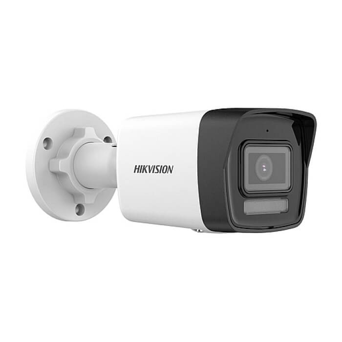 HikVision 4 MP Smart Hybrid Light Fixed Bullet Network Camera, 4 mm, IR, White Light up to 30m, H.265+, IP67, built-in microphone, micro SDXC (512GB), 12Vdc/PoE 6.5W ID 80925 (тъмнейл - 2)