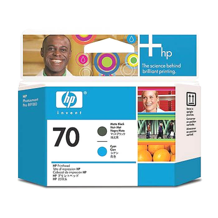 HP 70 Matte Black and Cyan Printhead ID 70264 на супер цена