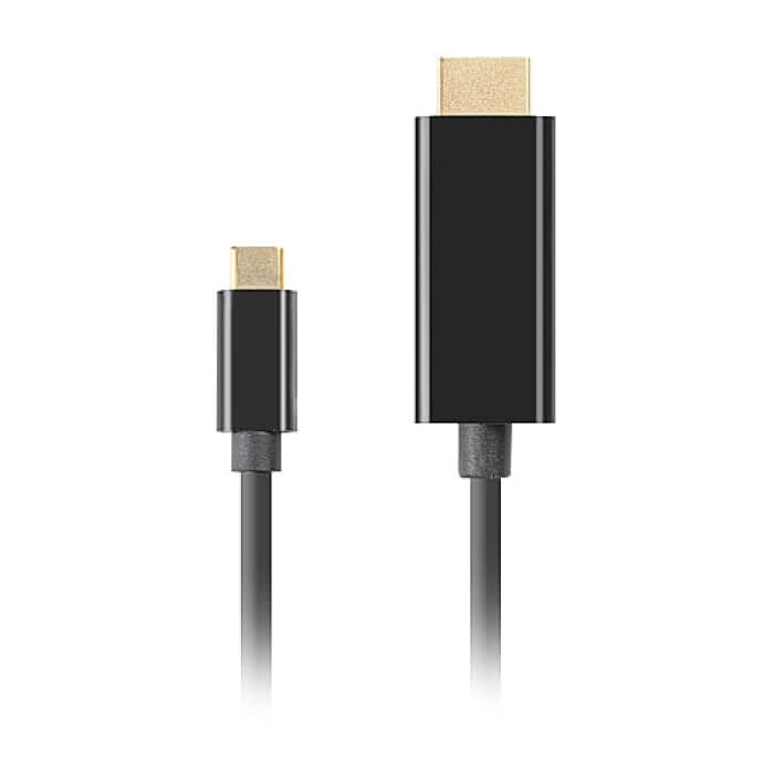 Кабел - Lanberg USB-C (M) -> HDMI(M) 2.0 4K 60hz cable 0.5m, black ID 72565 на супер цена от GT Computers Кабел - Lanberg USB-C (M) -> HDMI(M) 2.0 4K 60hz cable 0.5m, black ID 72565 на супер цена