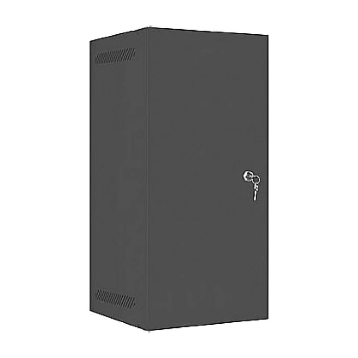 Lanberg rack cabinet 10" wall-mount 12U/280x310 for self-assembly with metal door black (flat pack) ID 87213 (тъмнейл - 3)