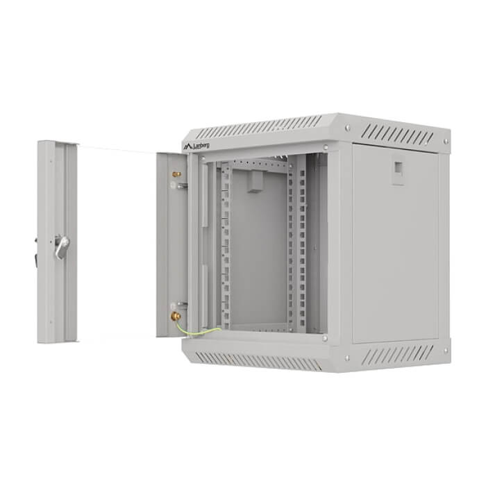 Lanberg rack cabinet 10" wall-mount 6U/300x300 (flat pack) with glass door grey ID 87207 (тъмнейл - 5)