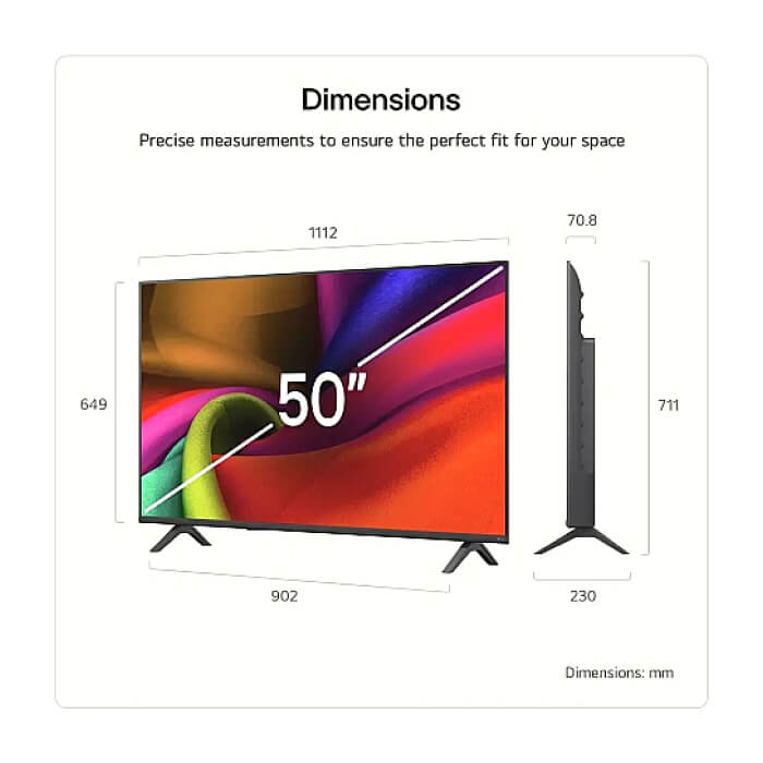 LG 50NU8E0B3LA, 50" 4K HDR UHD, 3840x2160, DVB-T2/C/S2, AI Alpha 7, HDR 10, webOS 26, ThinQ AI, VRR, ALLM, HGiG, WiFi, Clear Voice, 4K Super Upscaling, Bluetooth 5.3, Hdmi e-A ID 98136 (тъмнейл - 2)