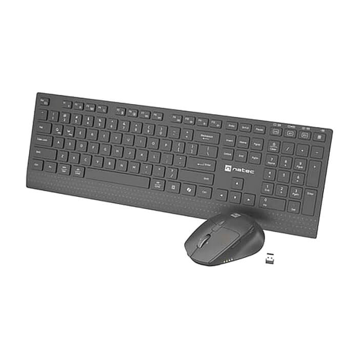 Natec Stingray 2, Set 2 in 1 Keyboard + Mouse Wireless, US Layout (тъмнейл - 2)