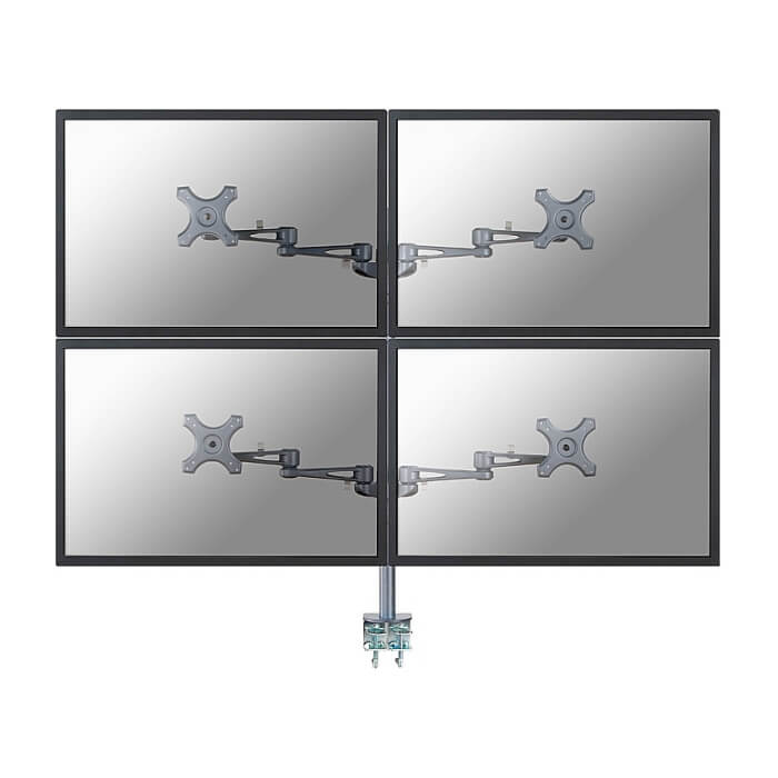 Neomounts by NewStar Flat Screen Desk Mount (clamp) for 4 Monitor Screens ID 66788 (тъмнейл - 2)