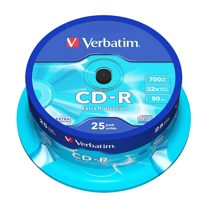 Verbatim CD-R 700MB 52X EXTRA PROTECTION SURFACE (25 PACK) на супер цена